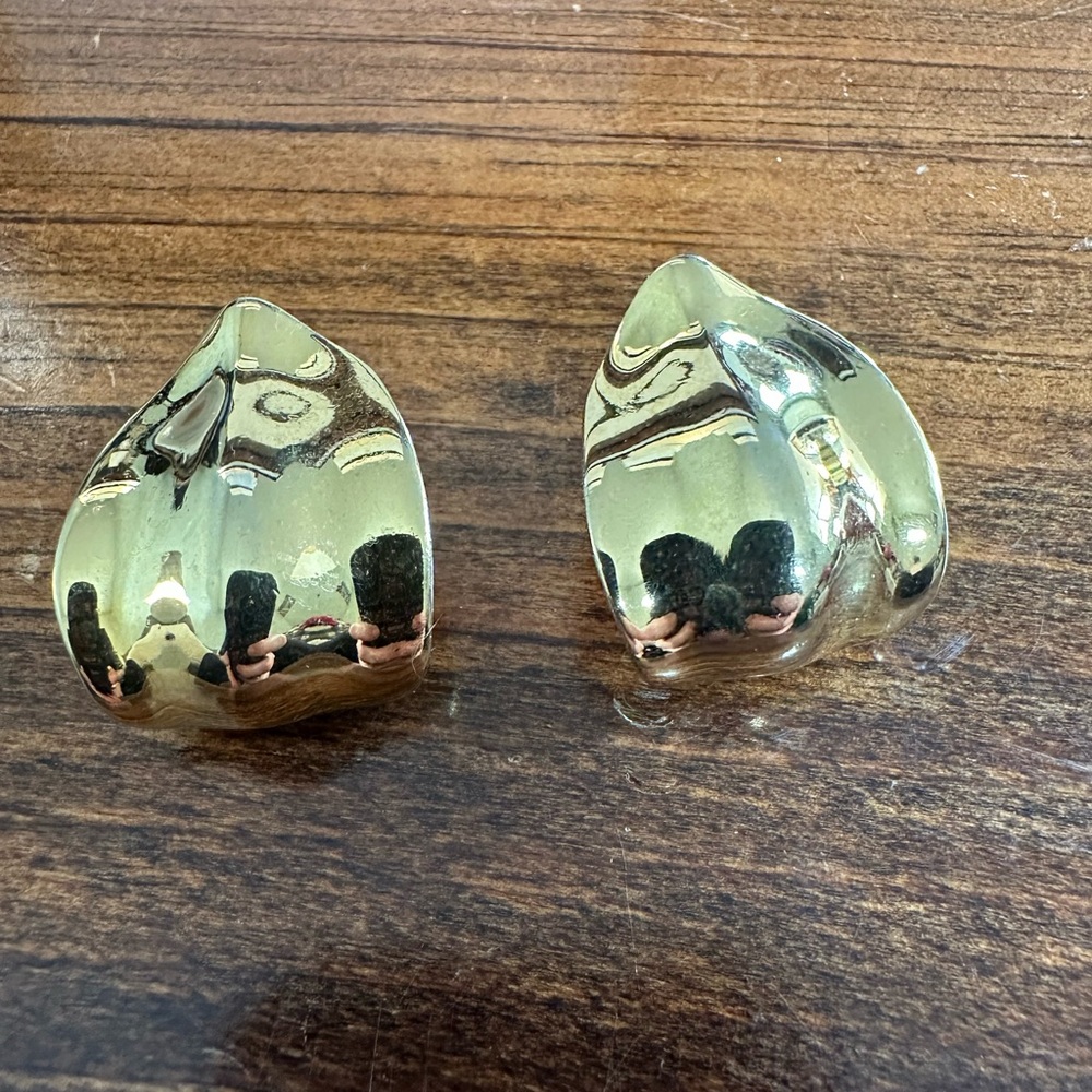 Gold Leaf-Shaped Earrings